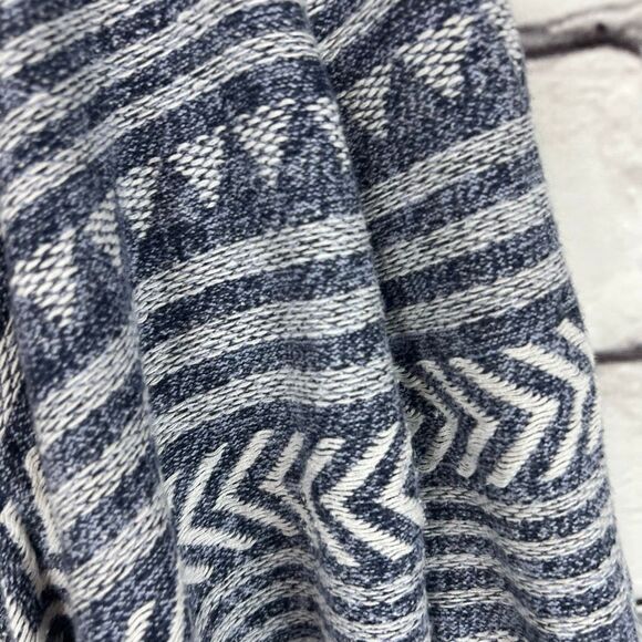 Lucky Brand Women's M Blue Aztec Boho Open Front Cardigan Sweater - Picture 3 of 7